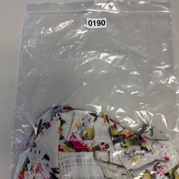 Aratta Silent Journey Button Down Sheer Plaid & Floral Blouse White Pink - Picture 12 of 13